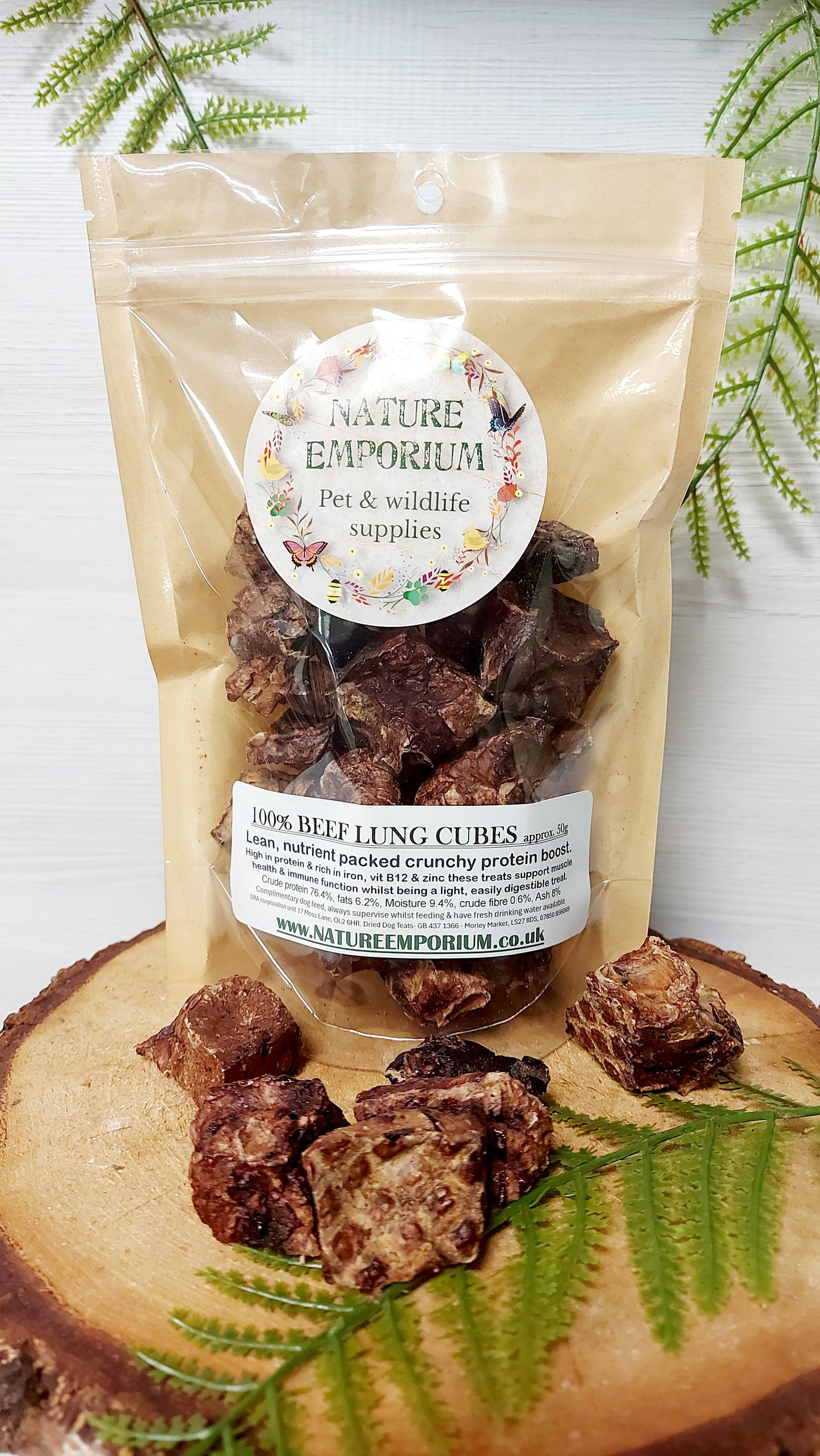 Beef lung cubes